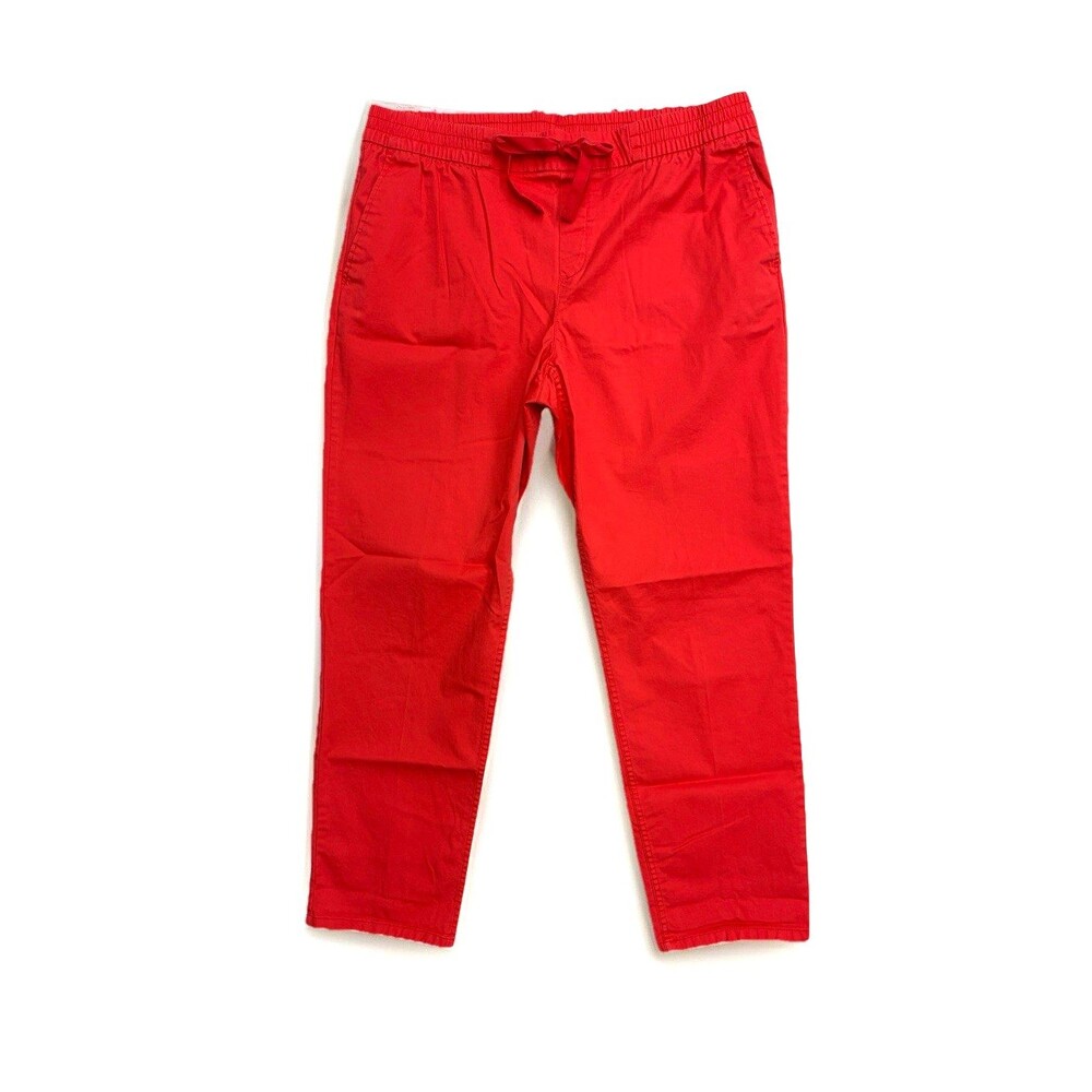 Old Navy Pull On Chino Drawstring Cotton Pants Size 12 Orange Fallcore Halloween